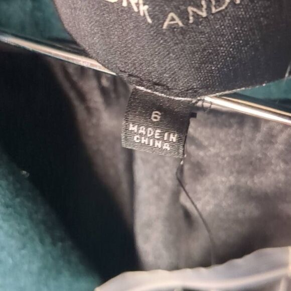 NWT Andrew Marc Fur Trim Dark Emerald Green Pea Wool Trench Coat 6 - Picture 6 of 11